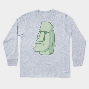 Easter Island Head Kids Long Sleeve T-Shirt